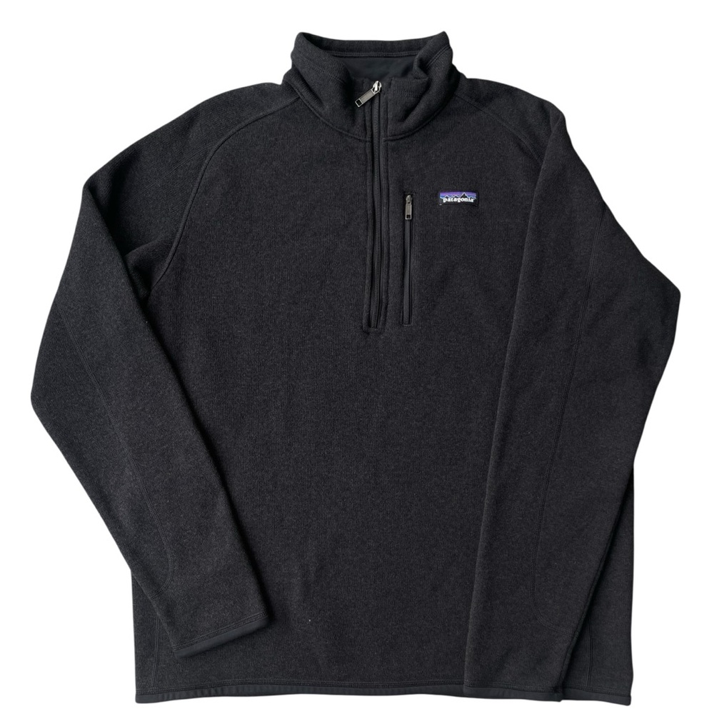 Patagonia Men's Better Sweater 1/4-Zip Fleece Pullover Size XL Black